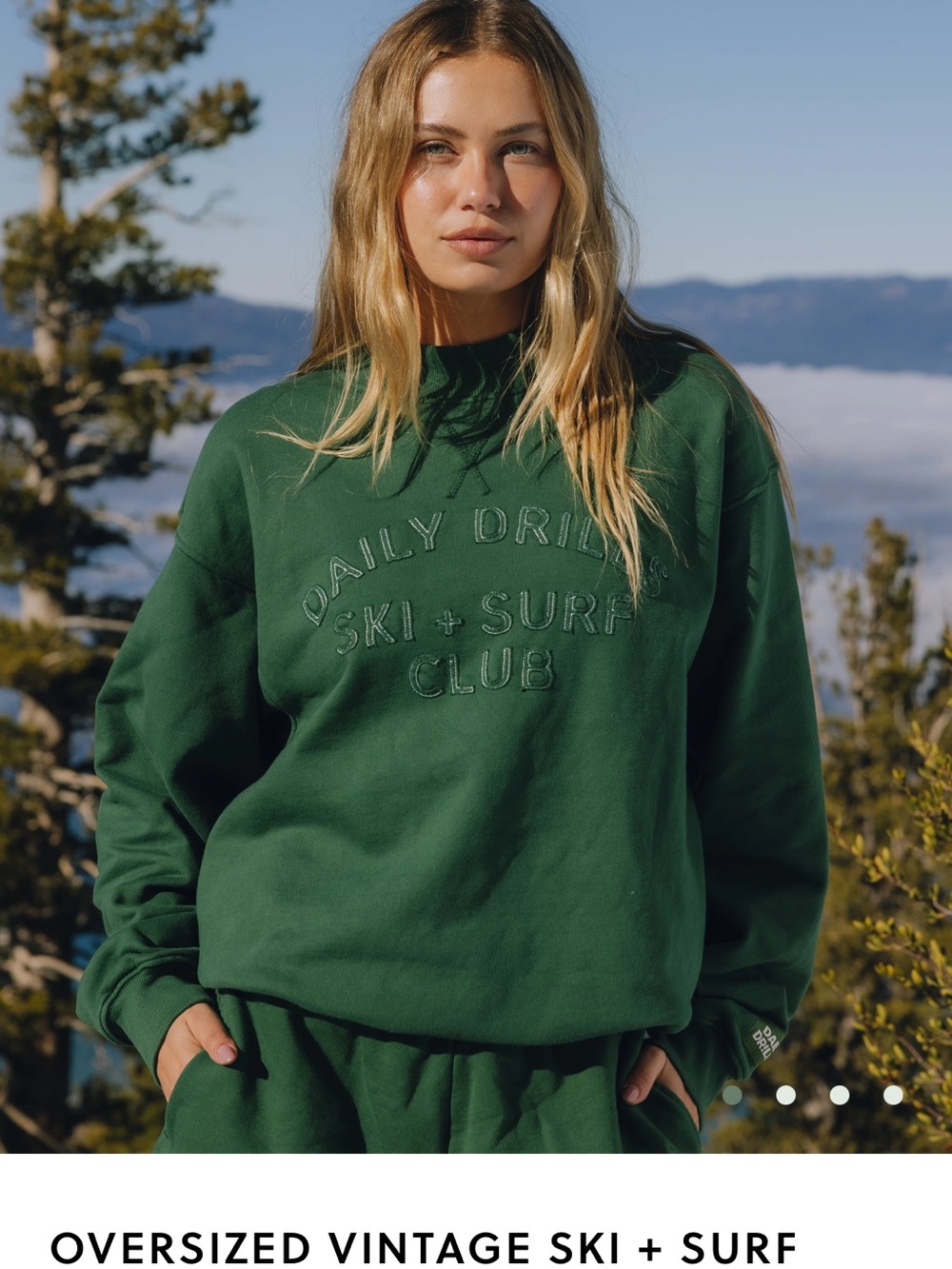 Daily Drills oversized vintage ski and surf sweatshirt